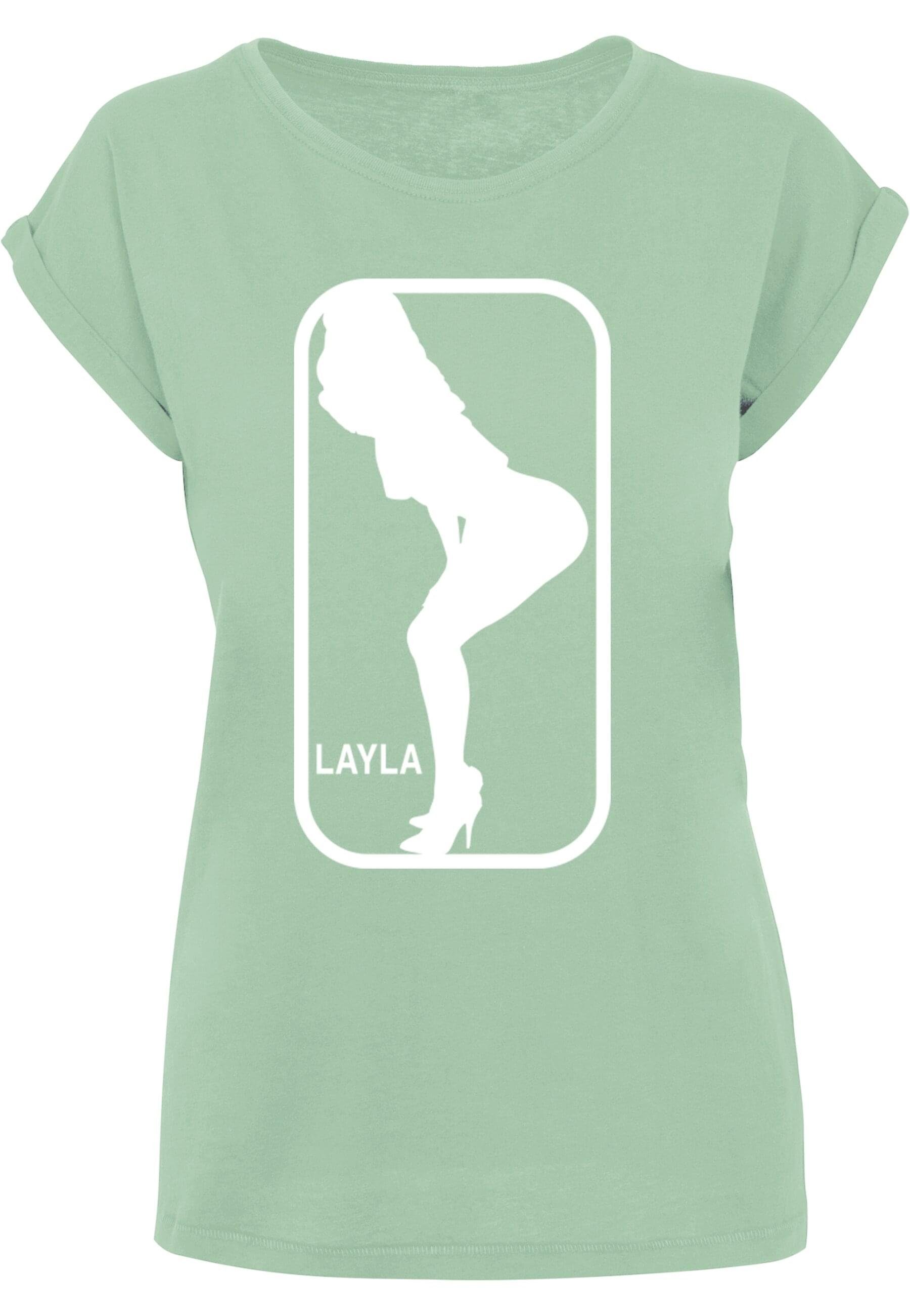 (1-tlg) X T-Shirt neomint Damen Merchcode T-Shirt Layla Dance Ladies
