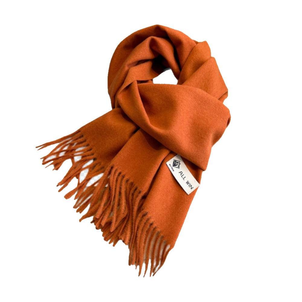 Blusmart Halstuch Schal Damen Warm Herbst Winter unifarben Baumwolle mit quasten, (Dick und weich, Einfarbige Schals und Tücher), Für abendkleid xl Stola Scarf Winterschal