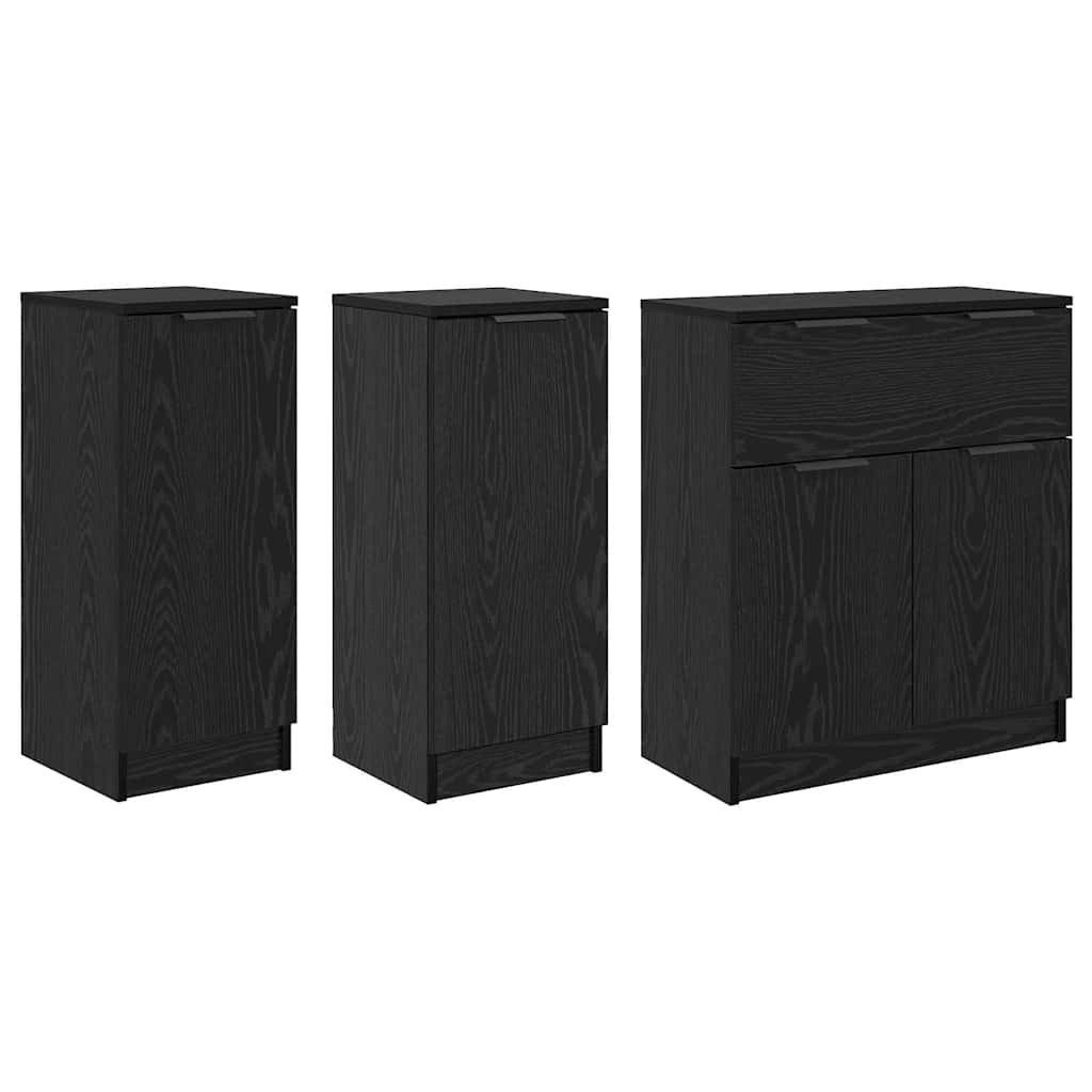 vidaXL Sideboard Sideboards 3 pcs Schwarz günstig online kaufen