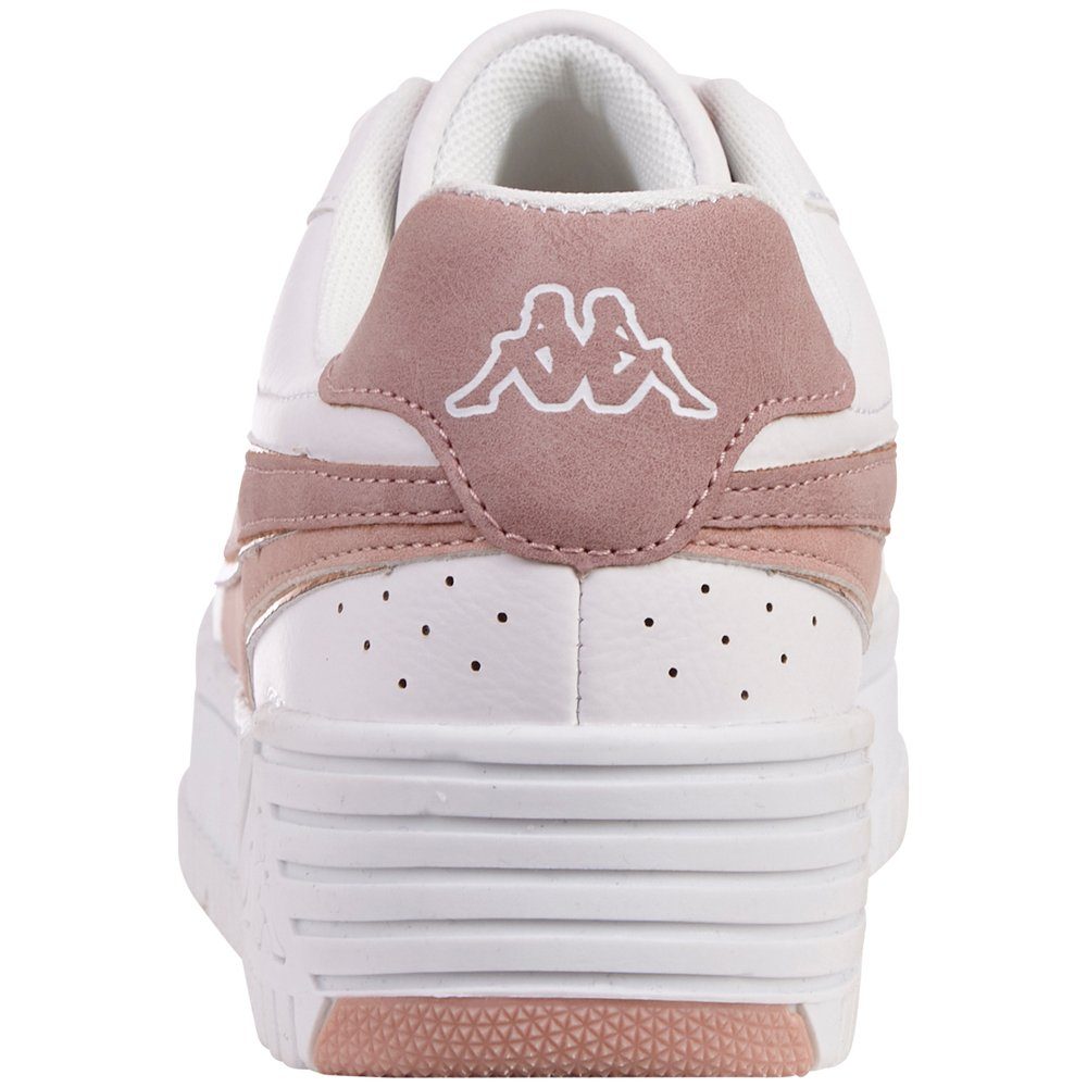 Kappa Sneaker mit metallisch-schimmernden Designelementen white-rosé