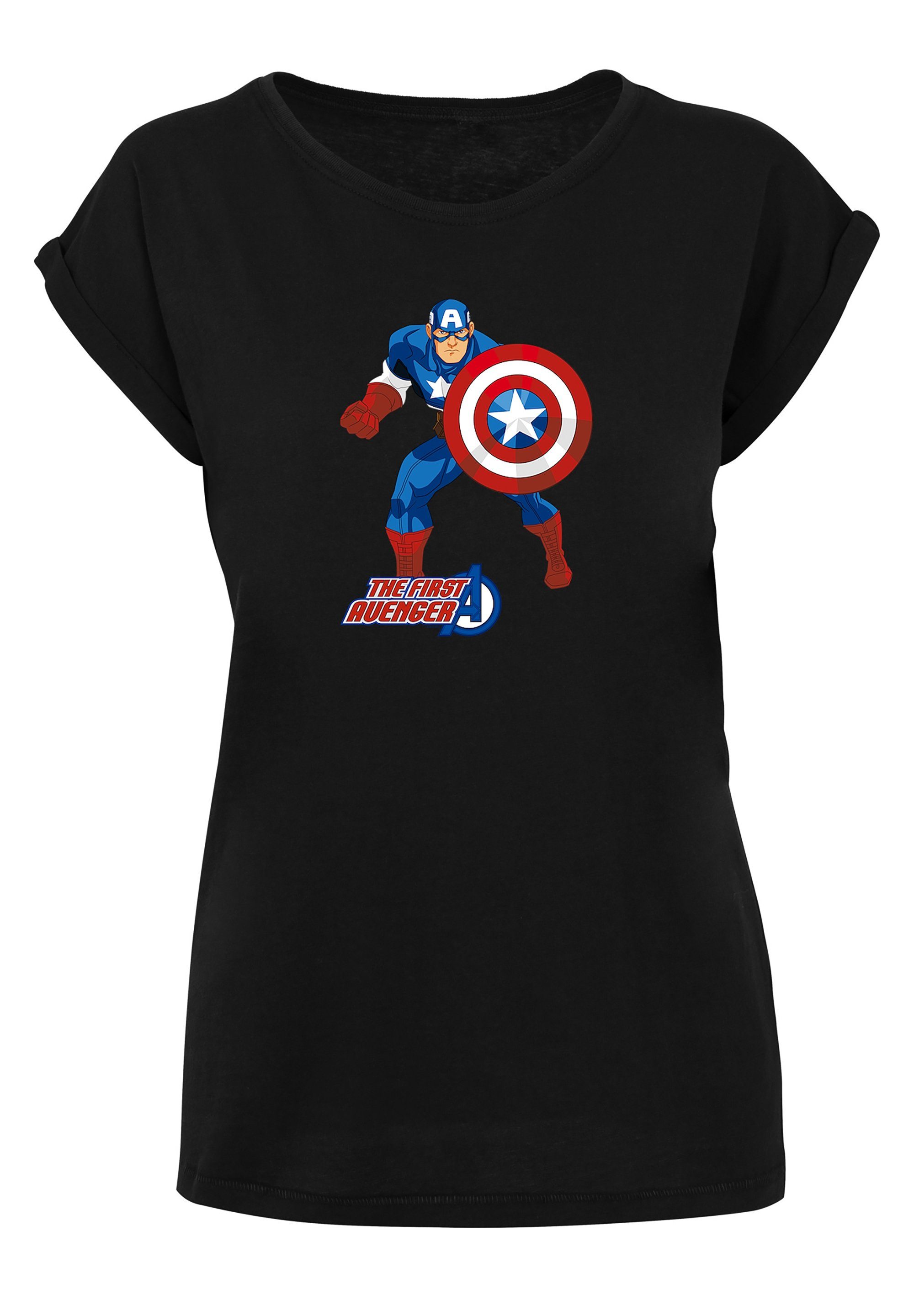 The Captain Print, lizenziertes America T-Shirt Avenger First Marvel T-Shirt F4NT4STIC Offiziell