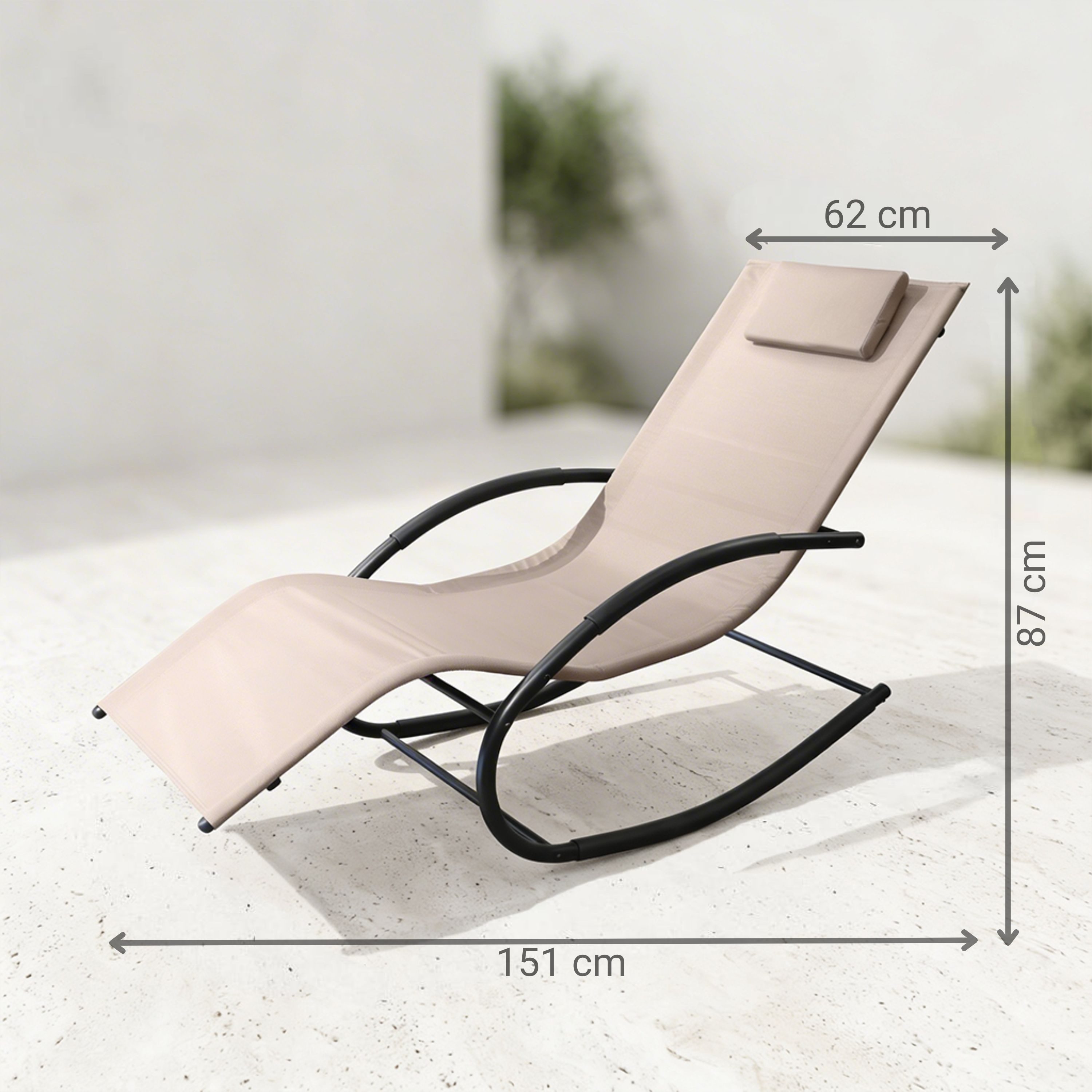 NovaTerra Gartenlounge-Set Premium Sun Lounger verschiedene Farben, Terrasse und Outdoor, Wetterfeste und rostbeständige Liege mit pulverbeschichtetem Gestell