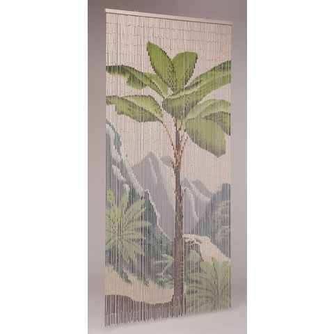 CONACORD Insektenschutz-Vorhang Conacord Decona Tropikal Dekovorhang bunt, 90 x 200 cm, Bambus - blickdicht dank hoher Stranganzahl