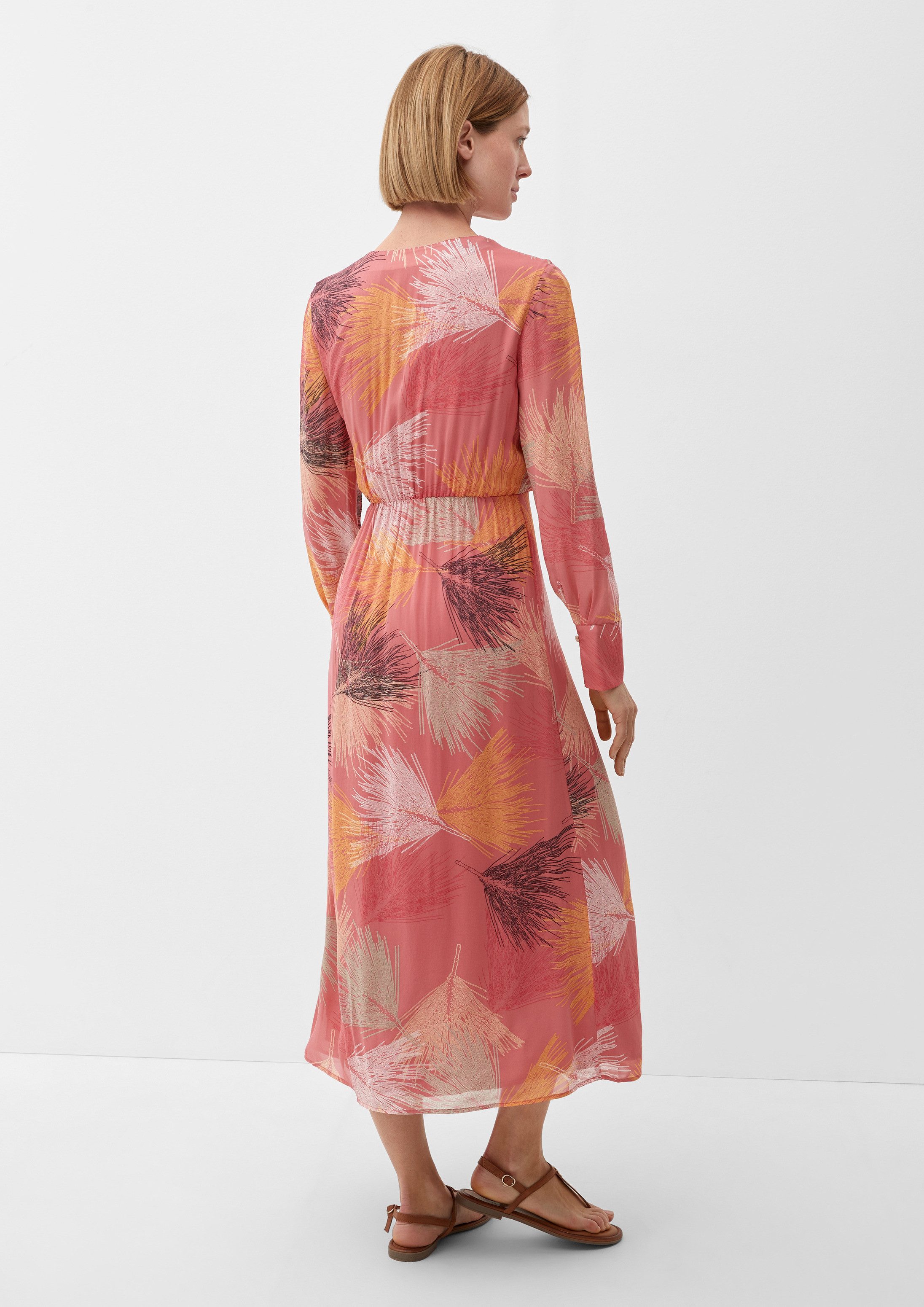 s.Oliver Maxikleid Kleid Kleid in Wickeloptik