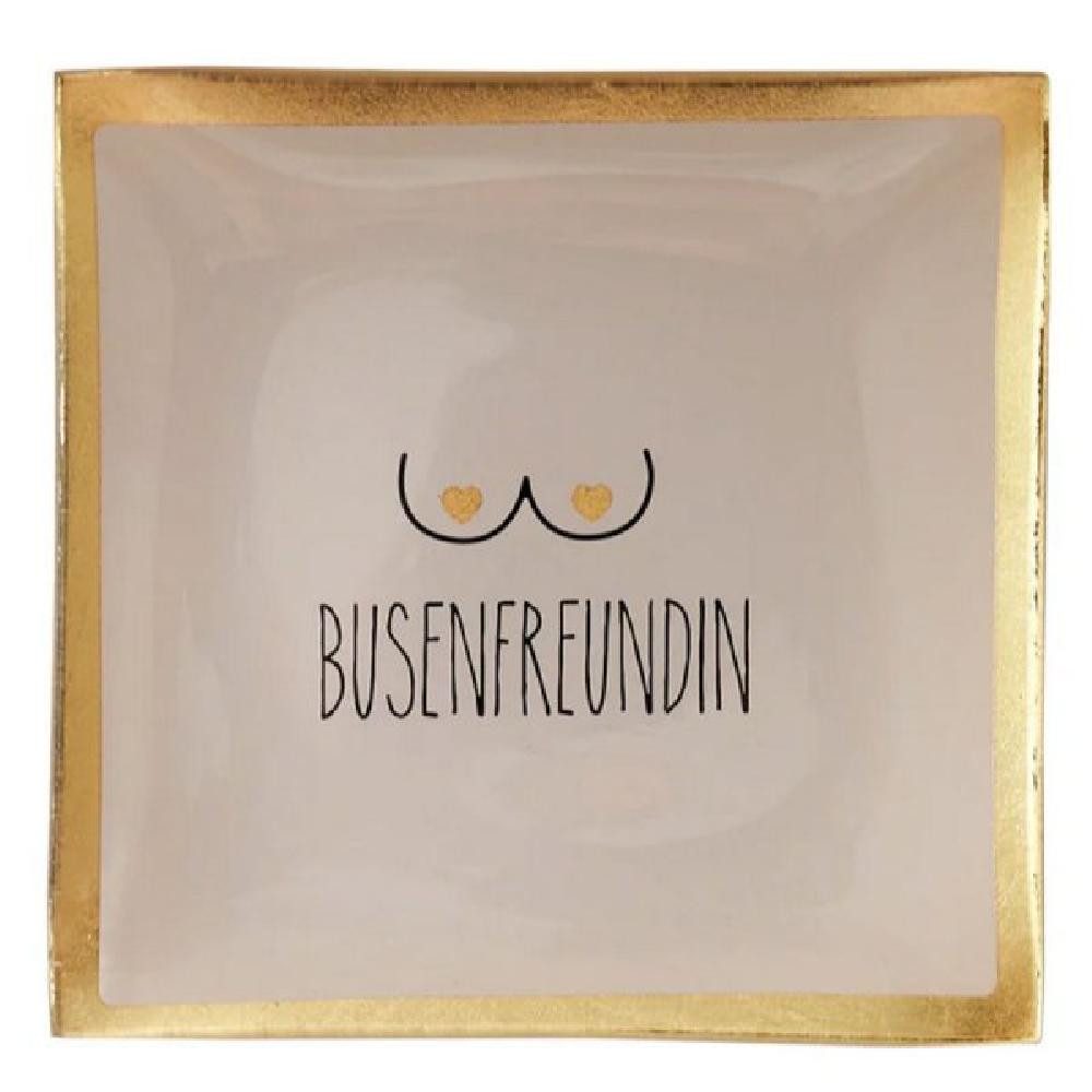 Giftcompany Dekoteller Glasteller Love Plates Busenfreundin (10x10cm)