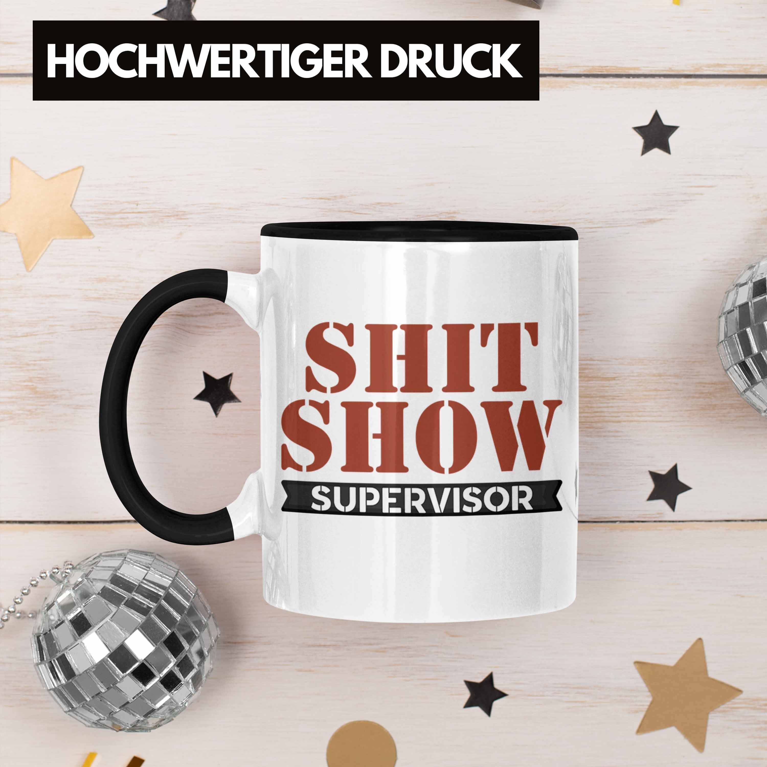 Geschenkidee für Lustige Schwarz Supervisor" Chef Tasse Tasse "Shitshow Geschenk Che Trendation