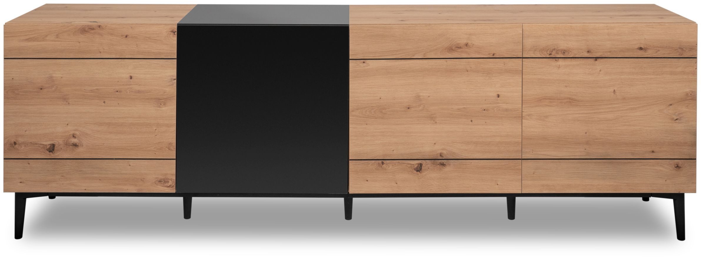 Finori Lowboard, Artisan Oak / Schwarz B x H x T ca. 200 x 65 x 42 cm