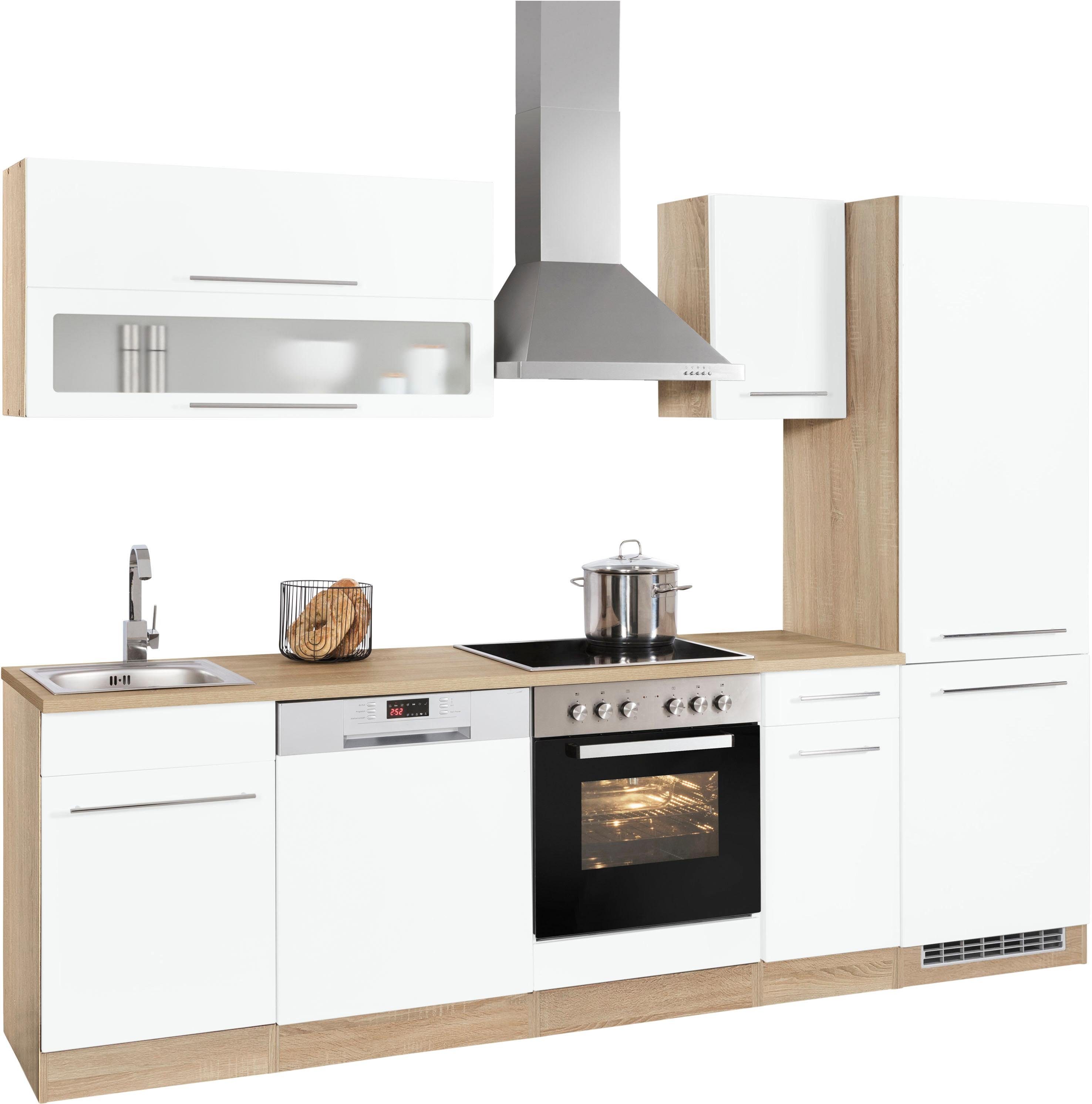 KOCHSTATION Küchenzeile KS-Eton, mit E-Geräten, Breite 270 cm