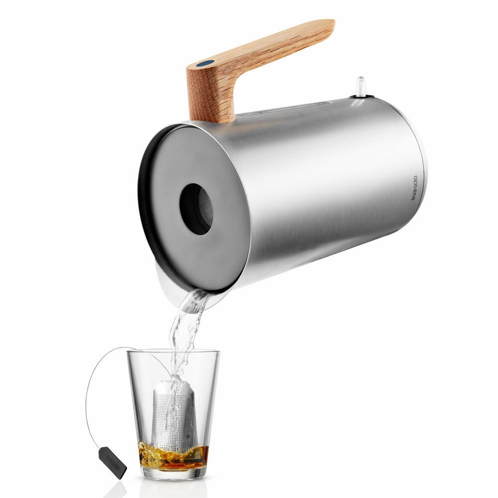 Eva Solo Wasserkocher Elektrisch Edelstahl/Kunststoff/Eiche Silber 1.5 L, 1,5 l, 2200 W