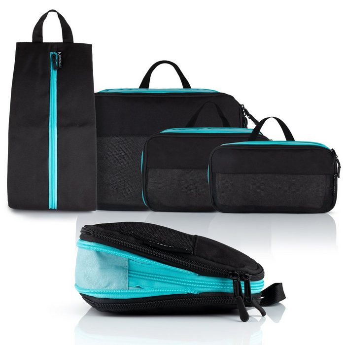 Atacama Kofferorganizer Travel Organizer 4er Set Kompression Tasche - Wasserdichte Packtaschen und Packbeutel - Backpack Packing