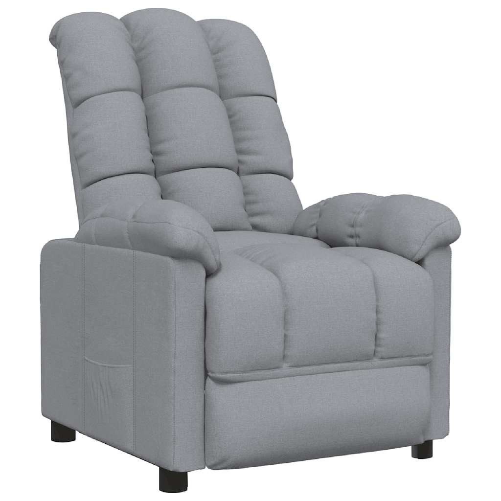 vidaXL Sessel Relaxsessel Hellgrau Stoff (1-St)