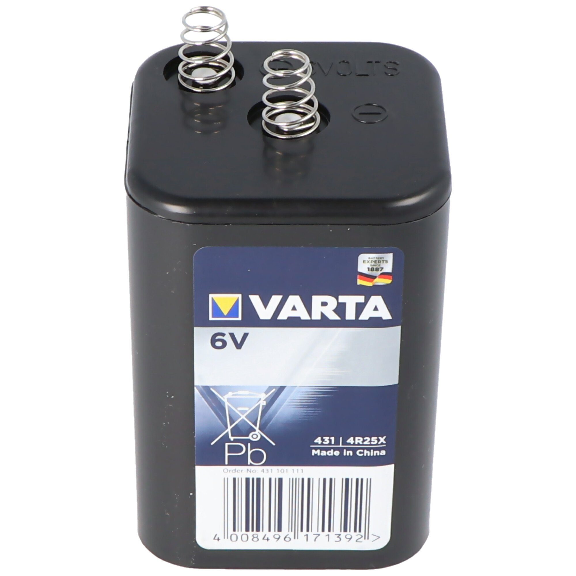 VARTA Varta 431 Blockbatterie, (6,0 Batterie, Typ V) Lampenbatterie Batterie, 4R25