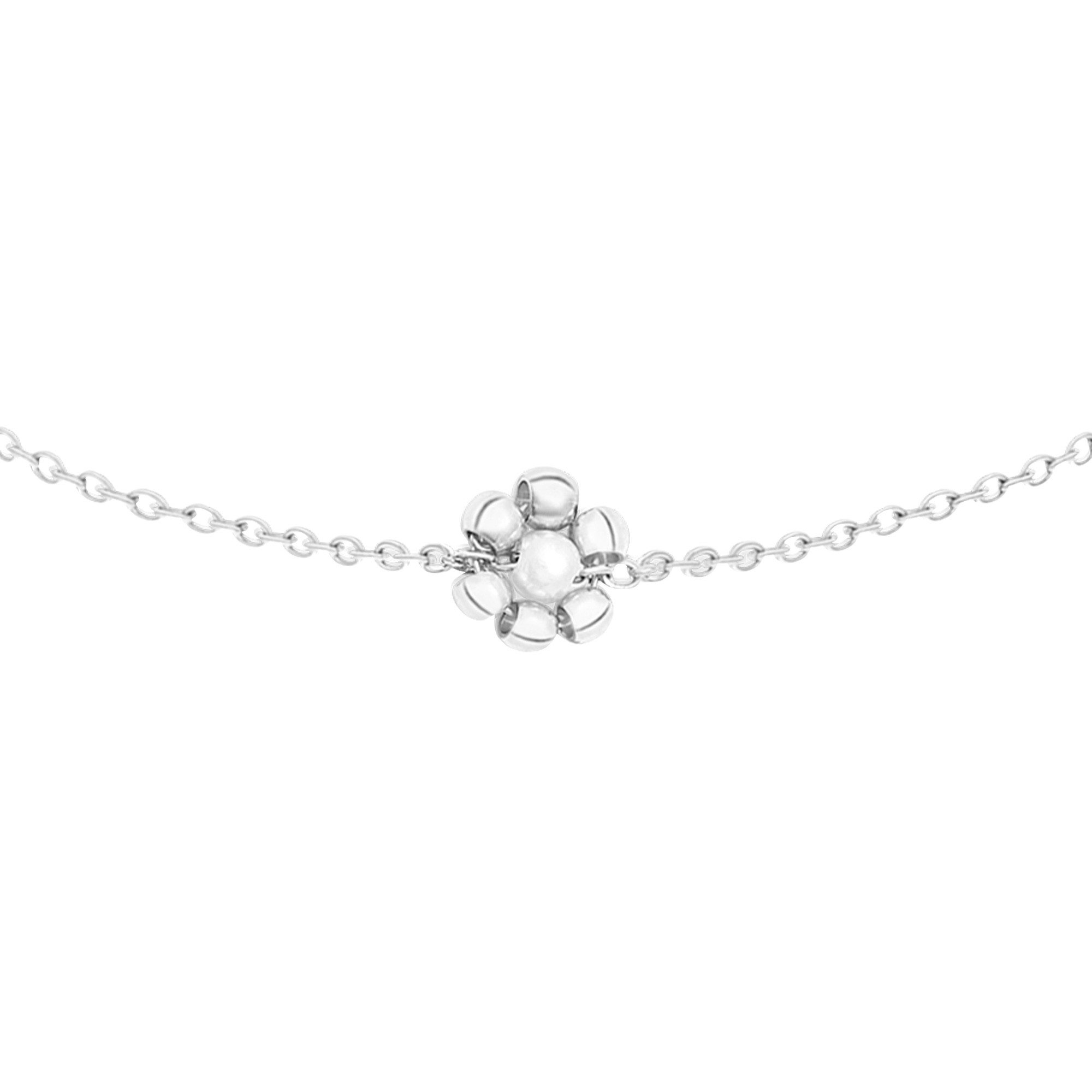 s.Oliver Armband Flower, Blüten-Design, mit Perle (imitiert)