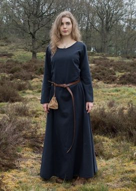 Battle Merchant Ritter-Kostüm hochmittelalterliches Kleid Afra aus Canvas Dunkelblau Größe XXL
