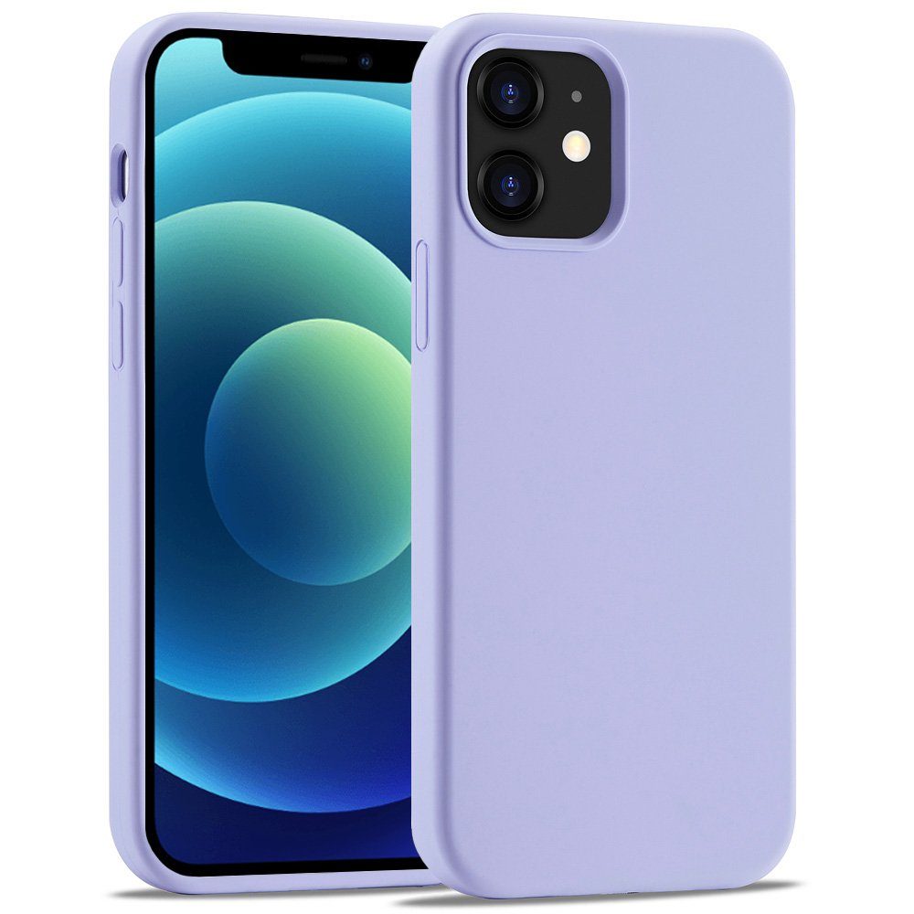 FITSU Handyhülle Silikon Case für iPhone 12 Hülle 6,1 Zoll, Schlanke Handyschale Soft Case Schutzhülle mit Kameraschutz Slim Cover