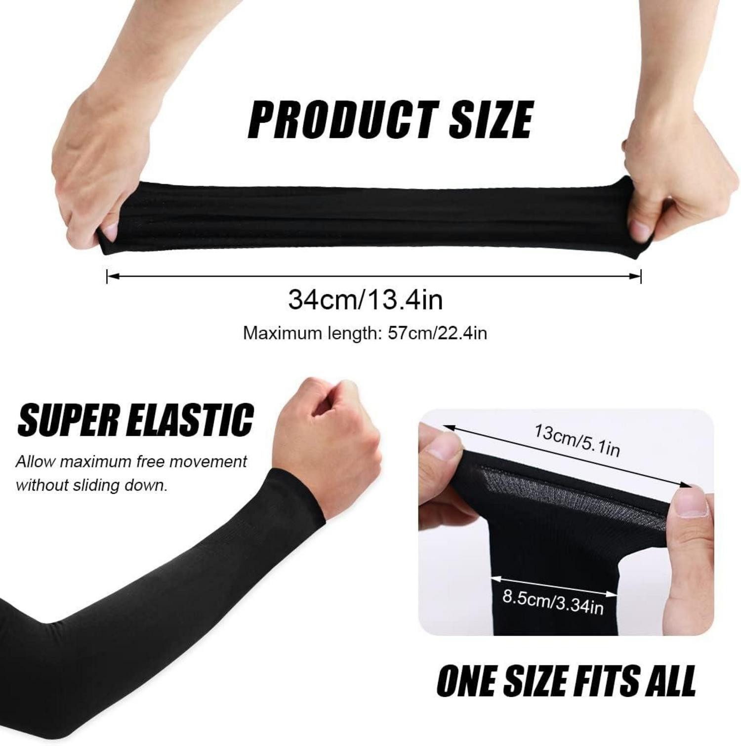 MOPUEA Armlinge UV Schutz Ärmel 6er Pack Atmungsaktiv mit kühlendem Effekt für Outdoor (UV Schutz Armärmel für Sport Outdoor und Autofahrten, Atmungsaktive Arm Sleeves für Damen Herren und Sport) Rutschfest kühlend elastisch schnelltrocknend UPF 50