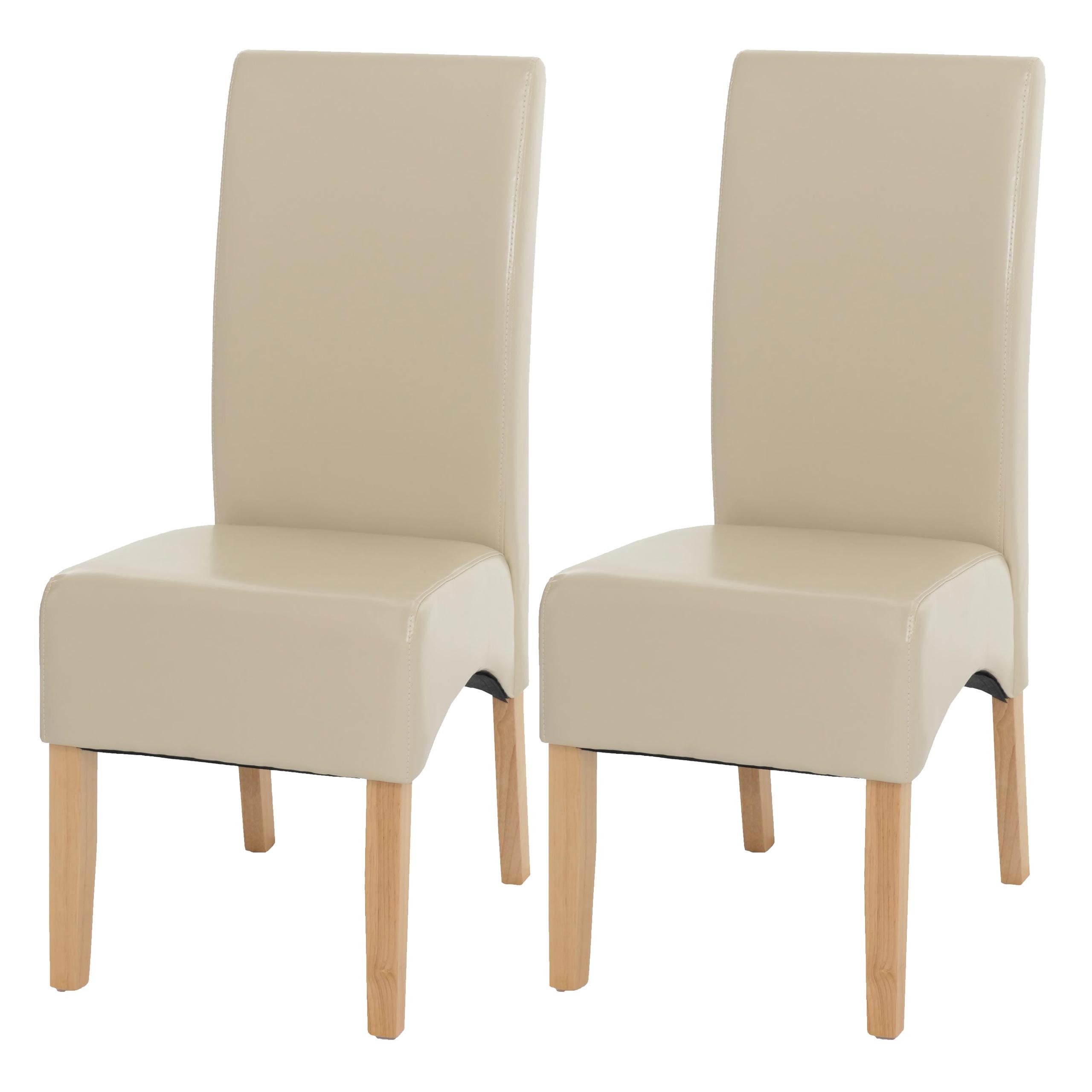 MCW Esszimmerstuhl Crotone 2er-Set Creme Helle Beine günstig online kaufen