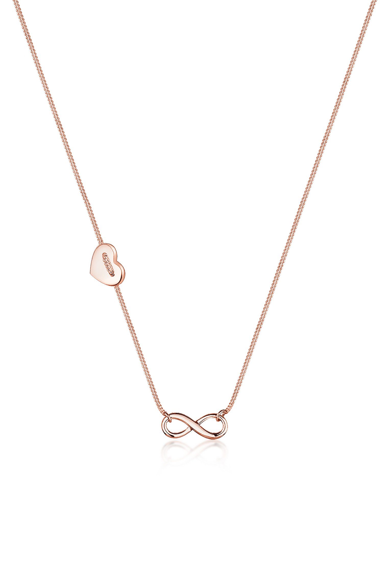 Elli Kette mit Anhänger Herz Infinity Unendlichkeit Symbol 925 Silber