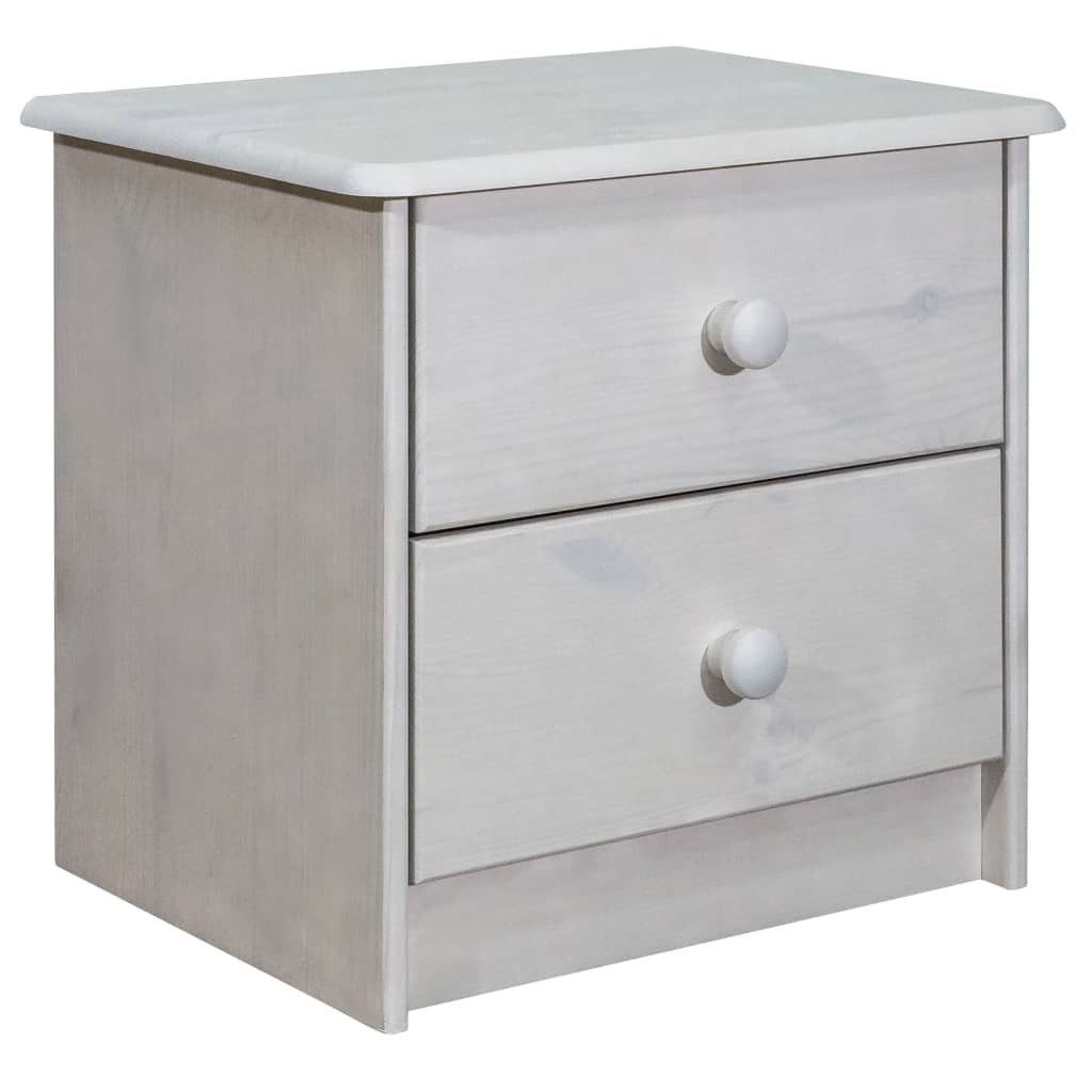 vidaXL Nachttisch Nachttisch 43x34x40 cm Massivholz Kiefer (1-St)