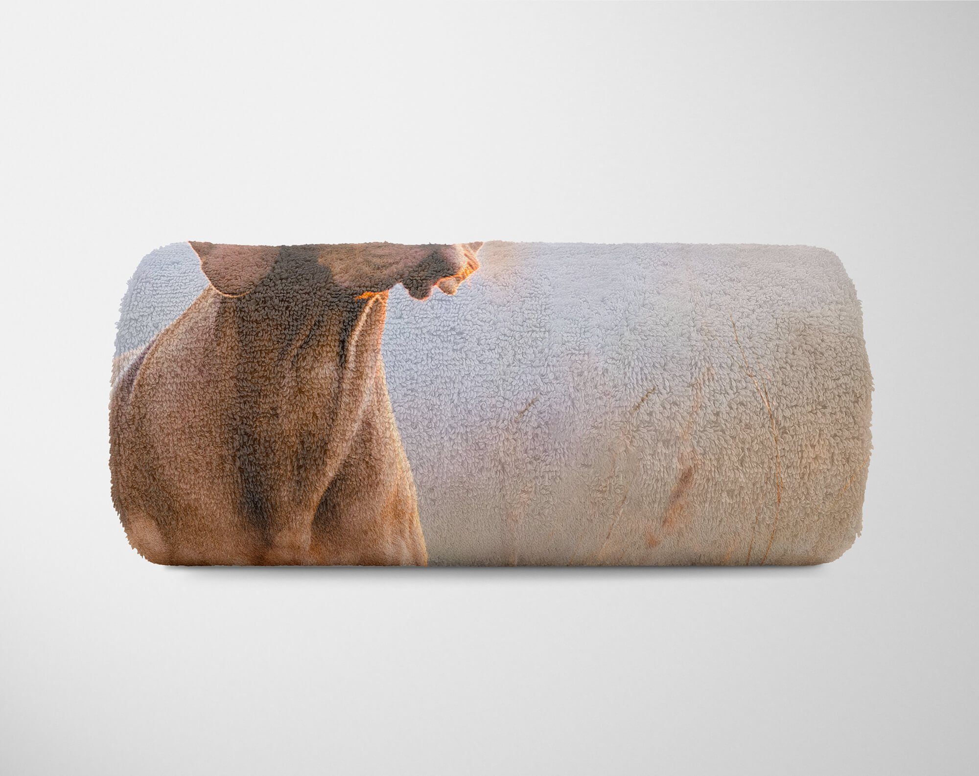 Sinus Art Handtücher Handtuch Strandhandtuch Saunatuch Kuscheldecke mit Tiermotiv Magyar Vizsla Jagd, Baumwolle-Polyester-Mix (1-St), Handtuch