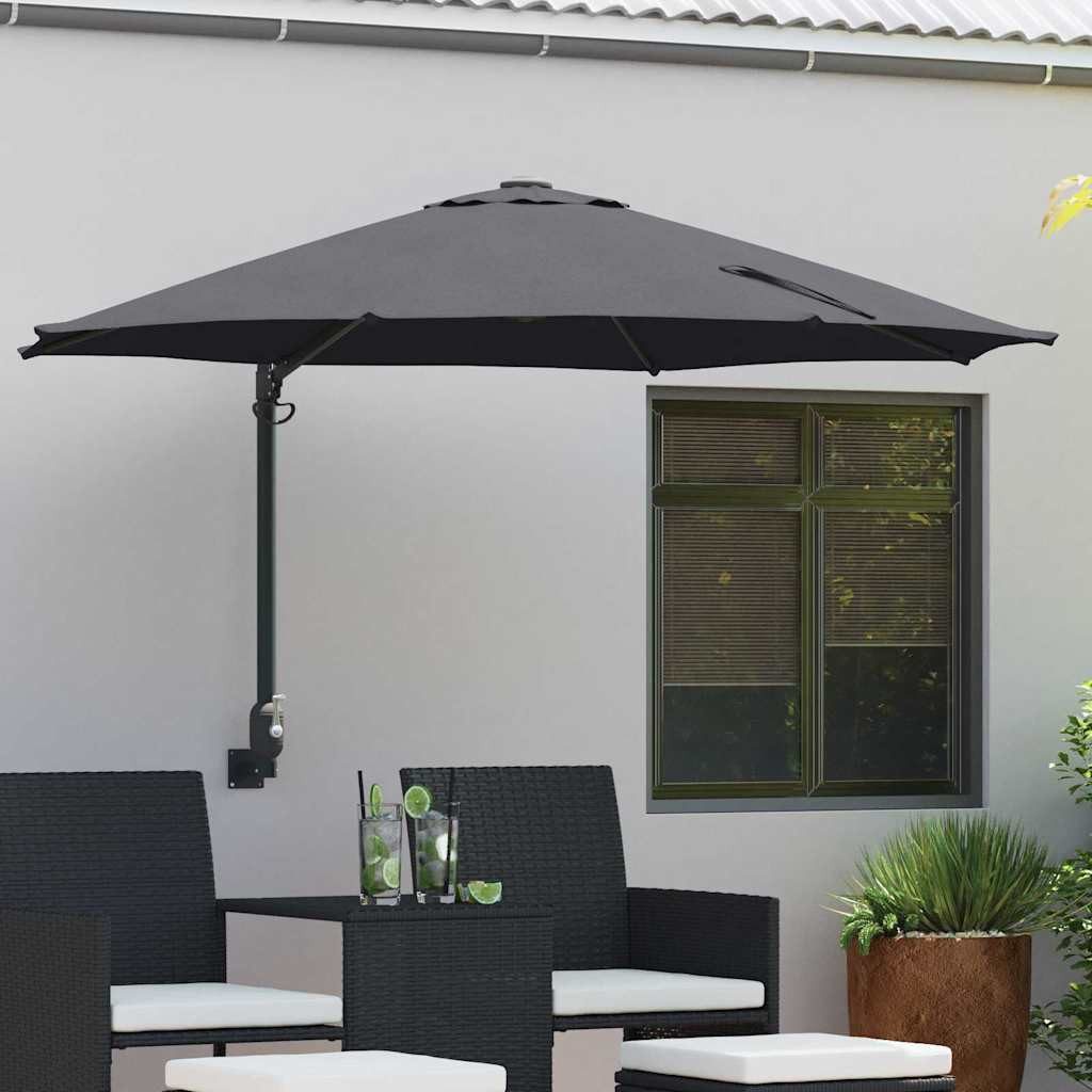 vidaXL Sonnenschirm Gartensonnenschirm 248 x 248 x 148 cm Polyester und Stahl