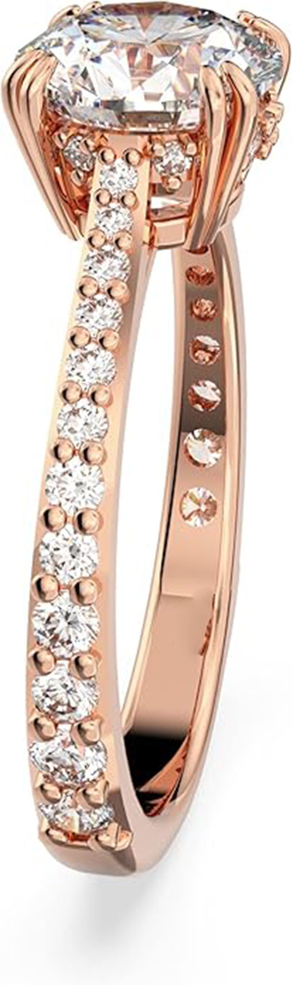 Jumpeak Verlobungsring 585 Gold. Roségold, 1ct Labor Rund-Diamant, Damen-Ehering, D/VS1/3EX/mit IGI,  Das perfekte Weihnachts- und Verlobungsgeschenk