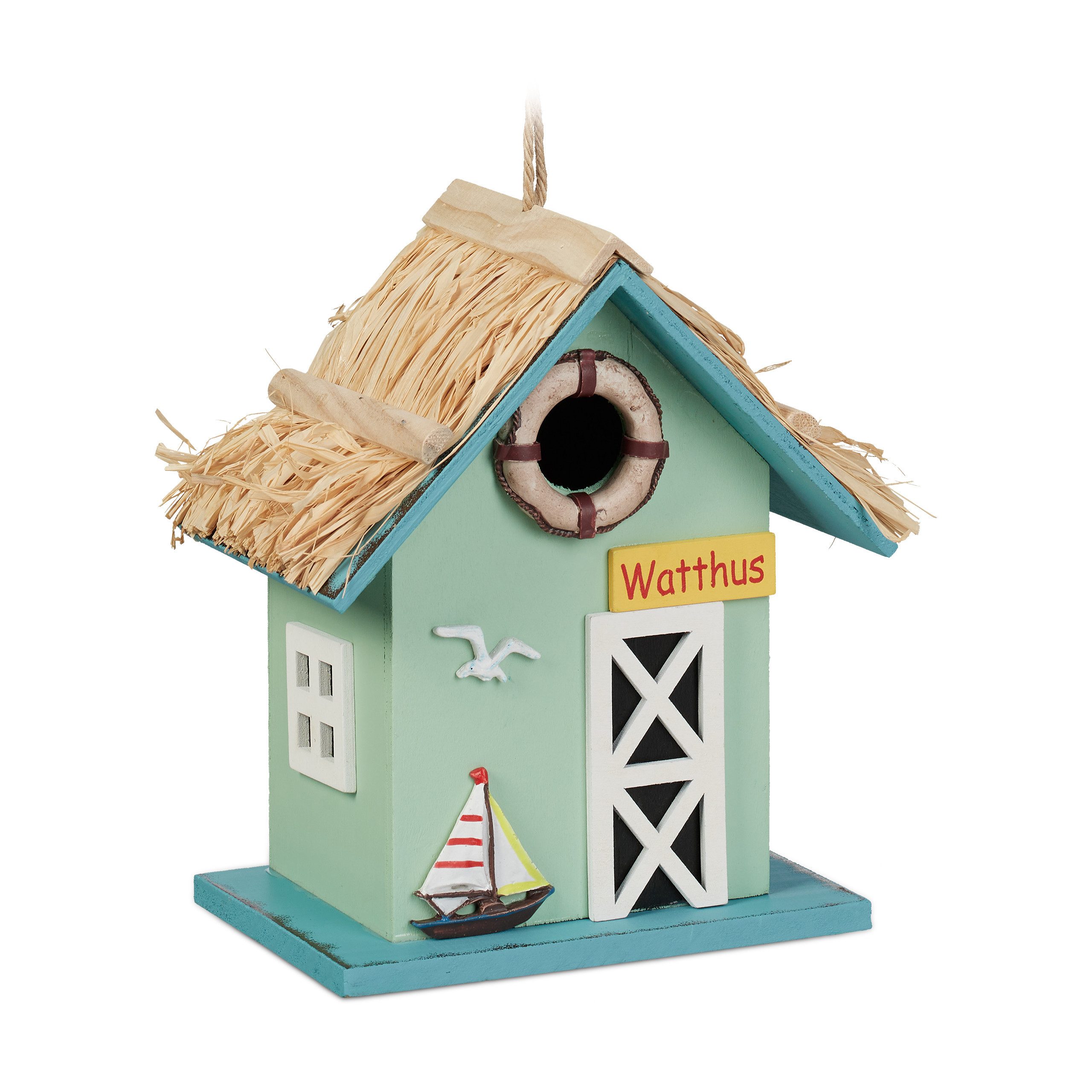 relaxdays Vogelhaus Deko Vogelhaus Strandhausstil günstig online kaufen