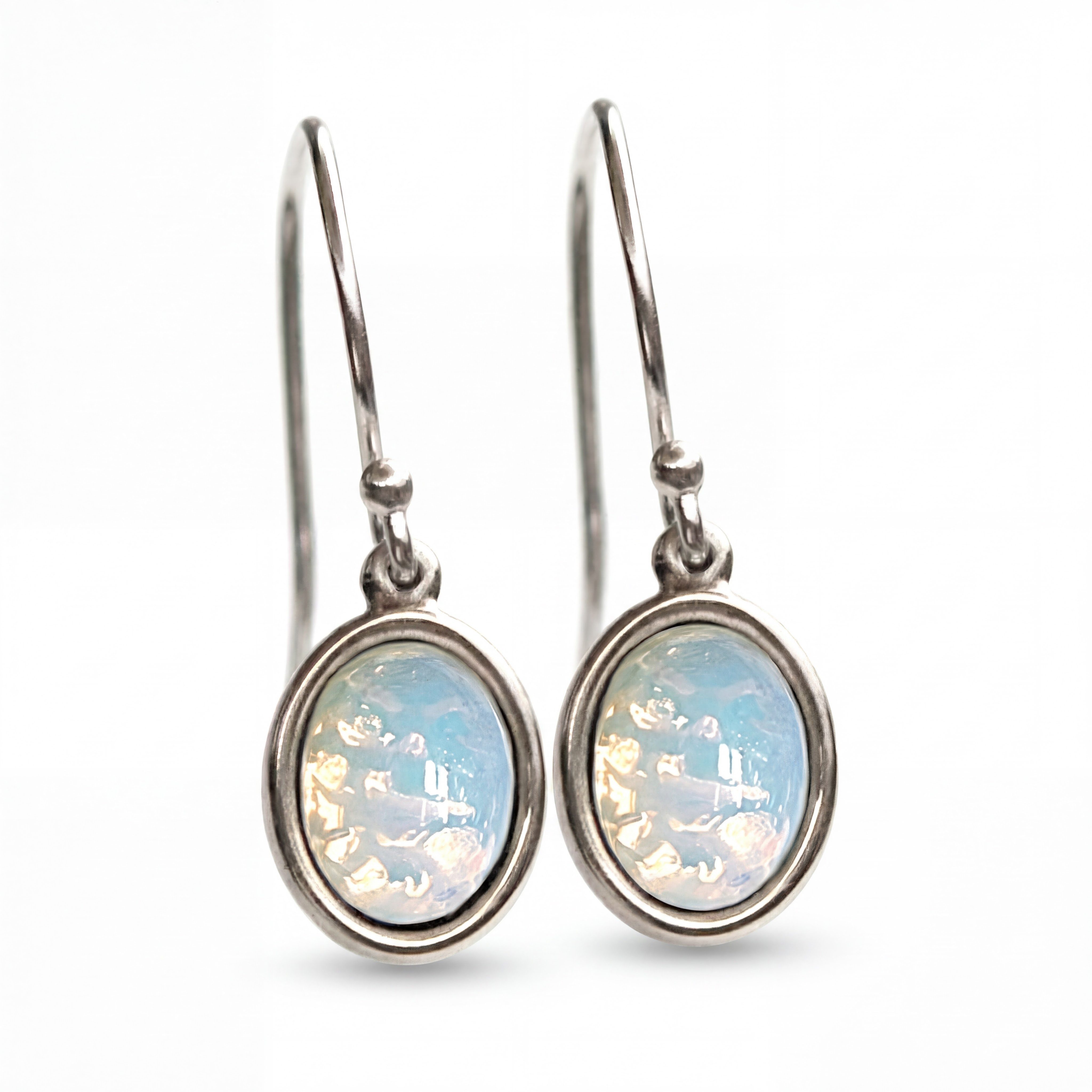 Villa Sorgenfrei Schmuckmanufaktur Paar Ohrhänger Ohrringe mit seltenem vintage Opal Stein 925 Sterling