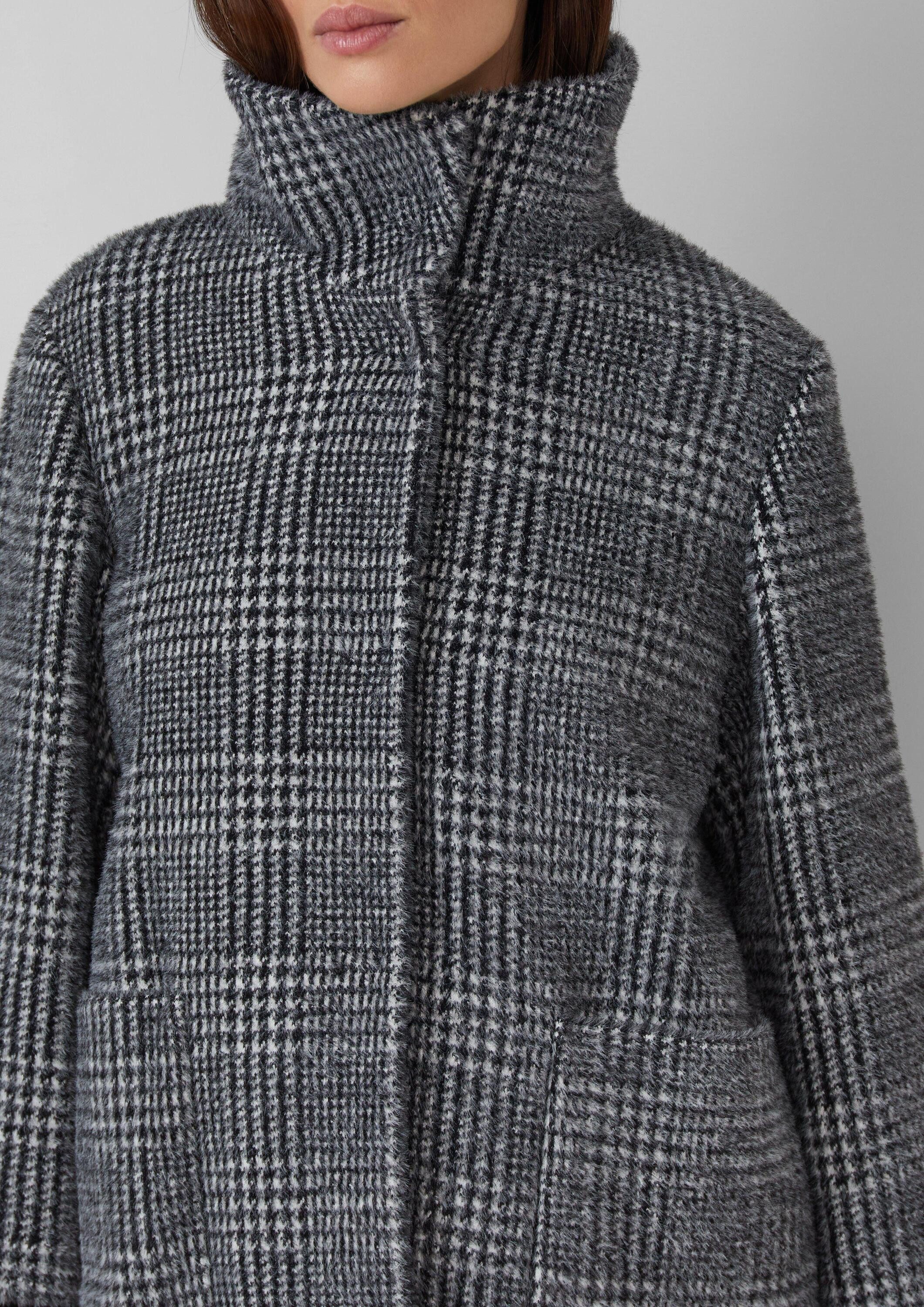 s.Oliver Funktionsjacke Outdoor-Jacke Jacke mit Stehkragen und Rippstrick-Manschetten
