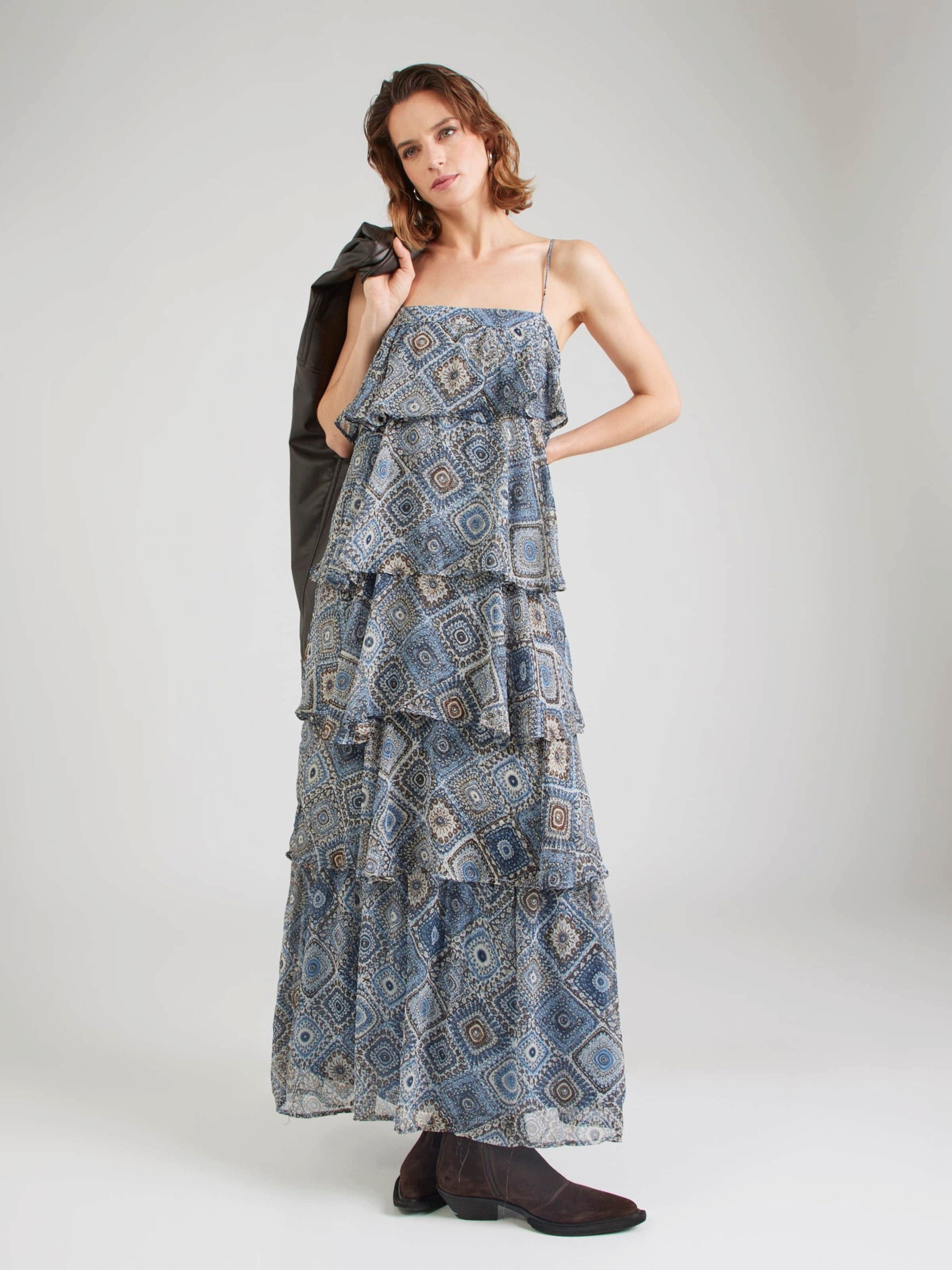 ONLY Maxikleid ONLASTA (1-tlg) Volant