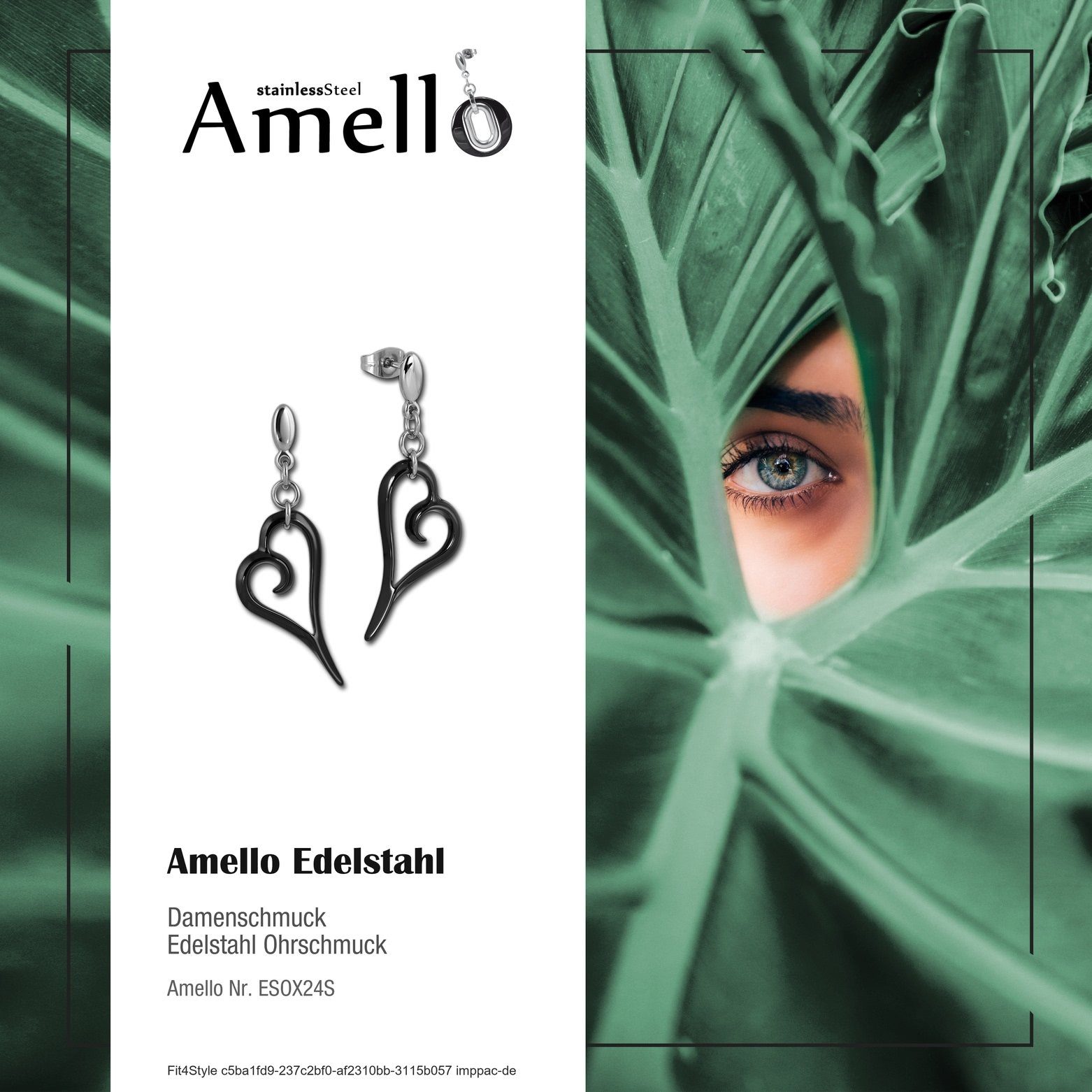 Amello Paar Ohrhänger Amello Ohrringe Edelstahl Keramik (Ohrhänger), Damen günstig online kaufen