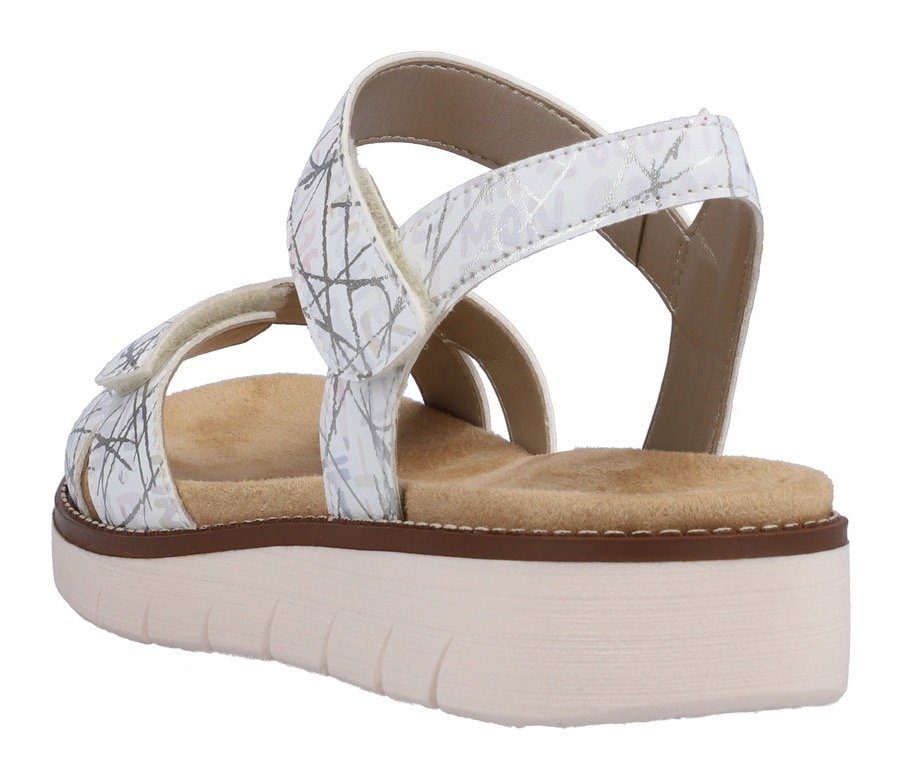 Sandale weiß-kombiniert Remonte mit Klettverschlüssen