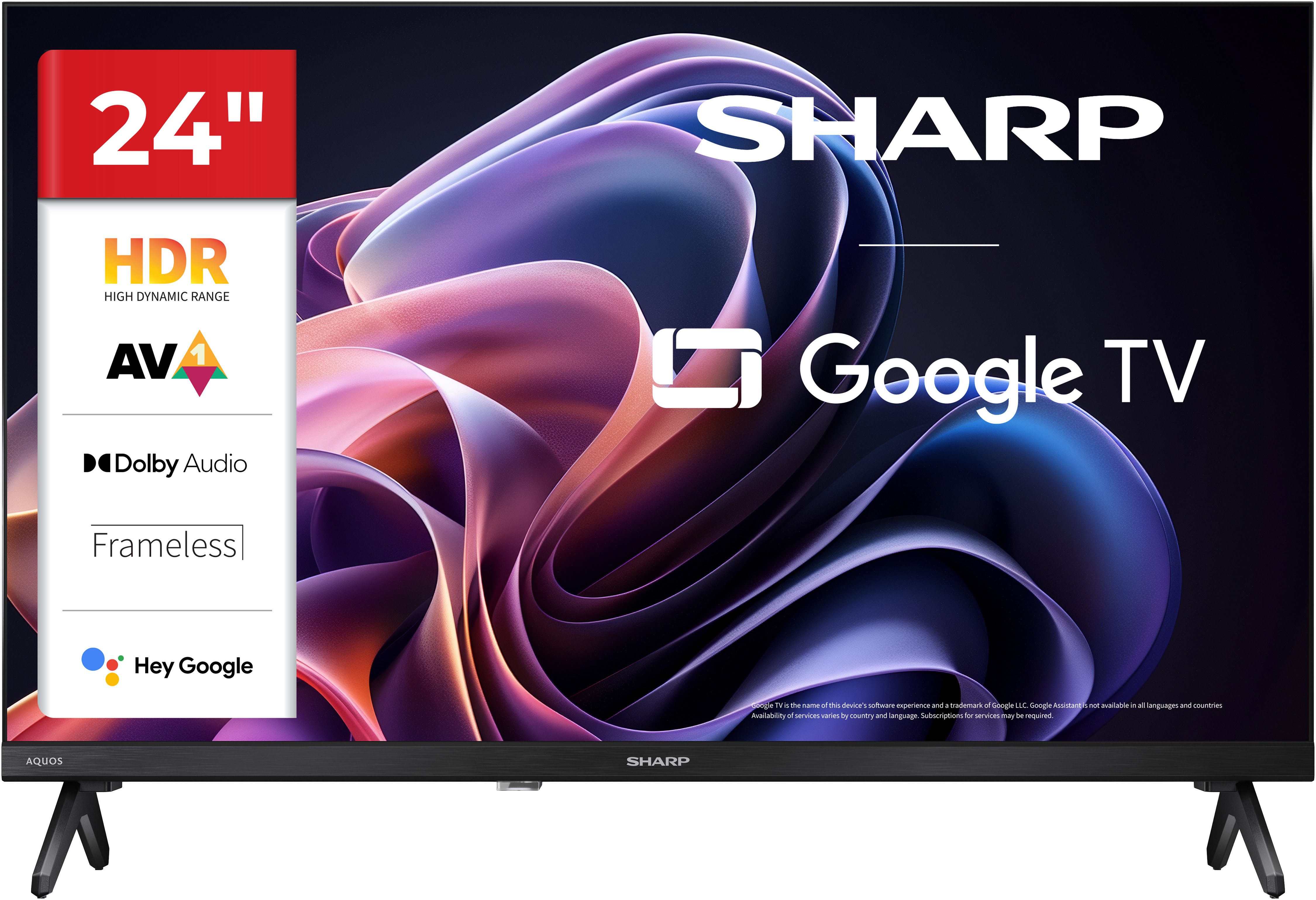 Sharp 1T-C24HFx LED-Fernseher (60 cm/24 Zoll, HD ready, Google TV, Smart-TV)