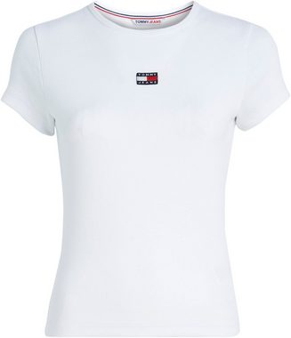 Tommy Jeans T-Shirt TJW BBY XS BADGE RIB TEE mit Logobadge