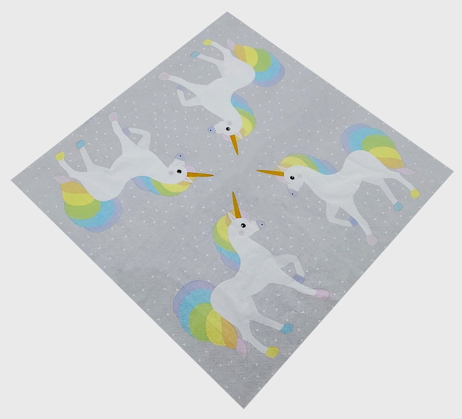 PAPSTAR Papierserviette 20 Servietten 33 x 33 cm, "Einhorn", (Set, 20 St., Servietten), Mädchen Eimhornparty Einhörner Einhorn Party Feier Mottoparty