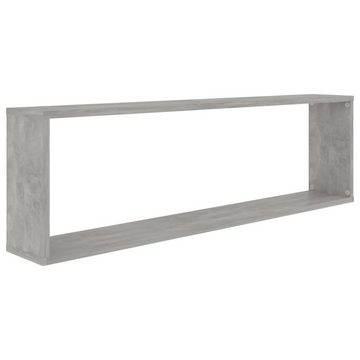 furnicato Wandregal Würfelregale 4 Stk. Betongrau 100x15x30 cm Holzwerkstoff