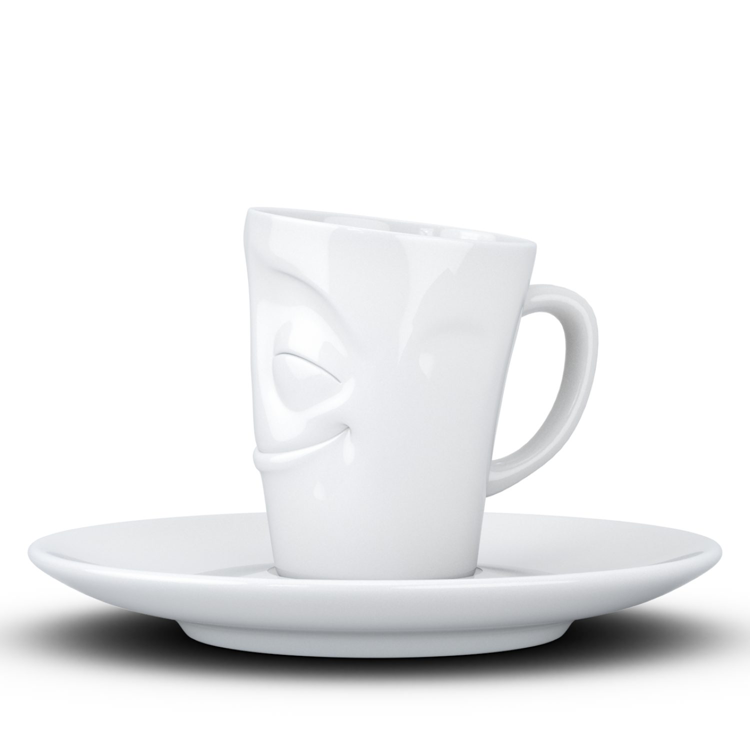 FIFTYEIGHT PRODUCTS Espressotasse FIFTYEIGHT Espresso Mug mit Henkel, 2-tlg., Porzellan, Hartporzellan in bruchsicherer Hotelqualität