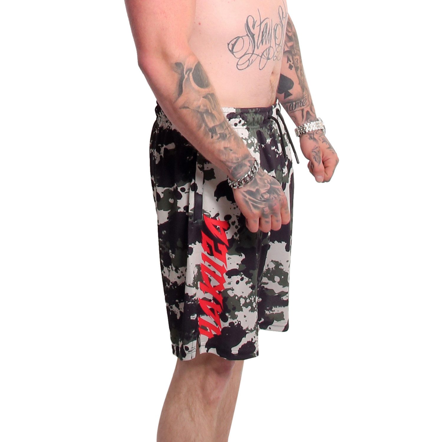YAKUZA Sweatshorts Fighter aus hochwertigem Mesh-Stoff