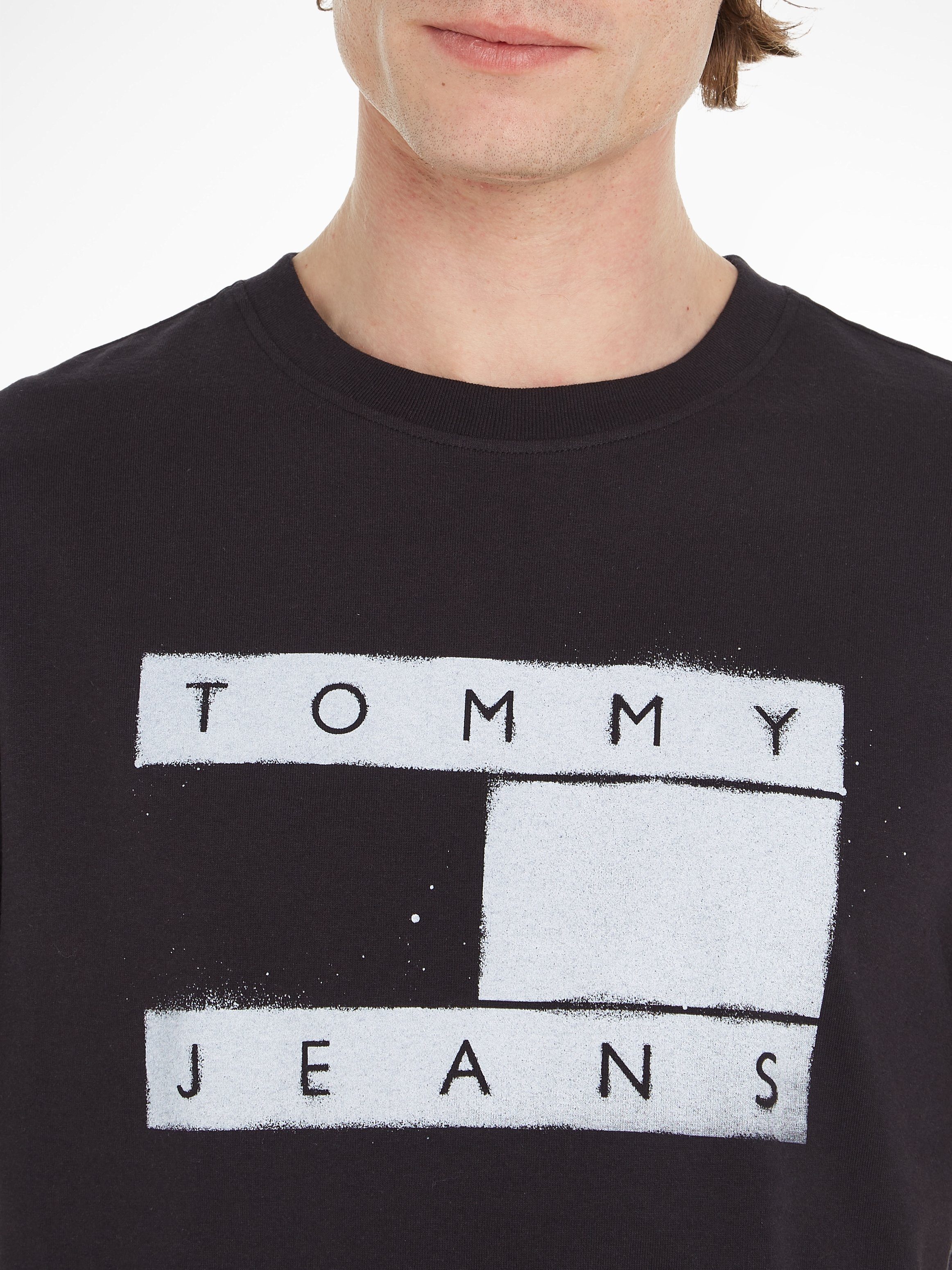 Tommy TJM T-Shirt SPRAY Jeans Black FLAG CLSC TEE
