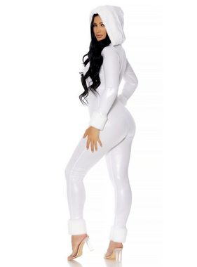 Forplay Kostüm Sexy Snowgirl Kostüm, Für heiße Abende im Iglu: schneeweißer Kapuzenanzug
