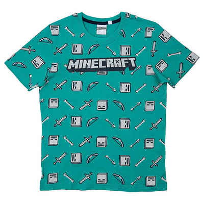 Minecraft T-Shirt »T-Shirt Drop Top green/gray 152cm«