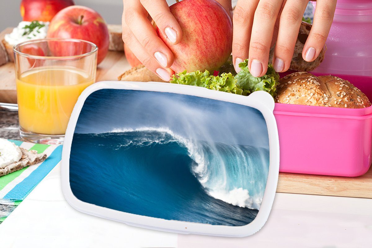 Erwachsene, Mädchen, (2-tlg), - Hawaii, Kinder, MuchoWow rosa Lunchbox Meer Golf Brotbox Kunststoff, Brotdose - Kunststoff Snackbox, für