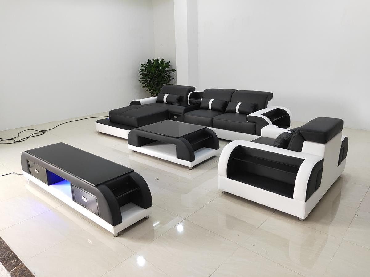 Xlmoebel Ecksofa L-Form Wohnlandschaft aus Leder in elegantem Design, Hergestellt in Europa