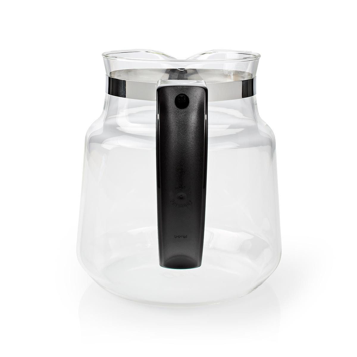 Nedis Kaffeekanne KACM100CPBK, 2.7 l, (1-St), 1,2 L Fassungsvermögen, kompatibel mit Moccamaster K/KB, Glasdesign