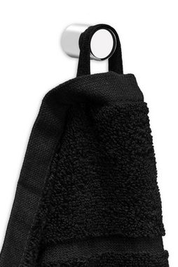 aurora Objektwäsche Badetücher Handtuch Set Rio 6-teilig schwarz Premium Qualität 100% Baumwolle, Baumwolle