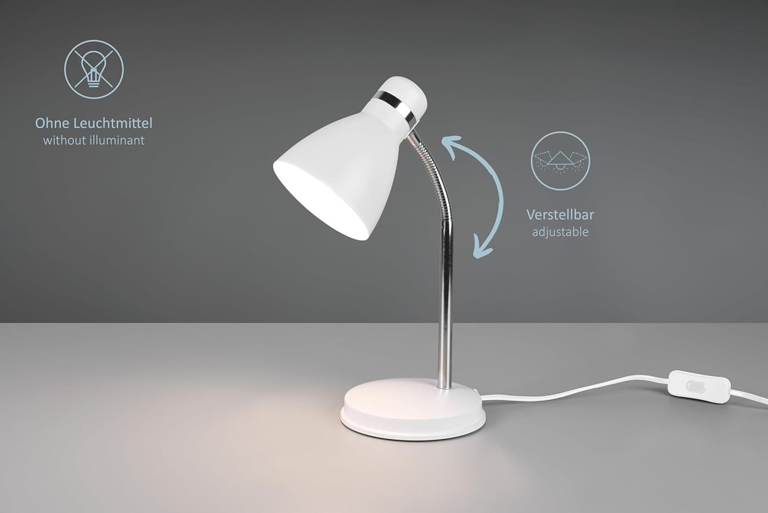 lightling Tischleuchte Harley, ohne Leuchtmittel, Schnurschalter, günstig online kaufen