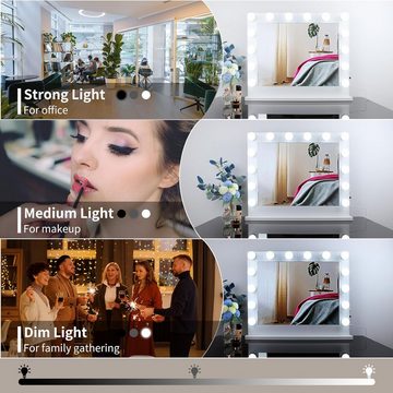 Fine Life Pro Kosmetikspiegel, Hollywood Spiegel mit Beleuchtung, 83x67cm, Touchscreen