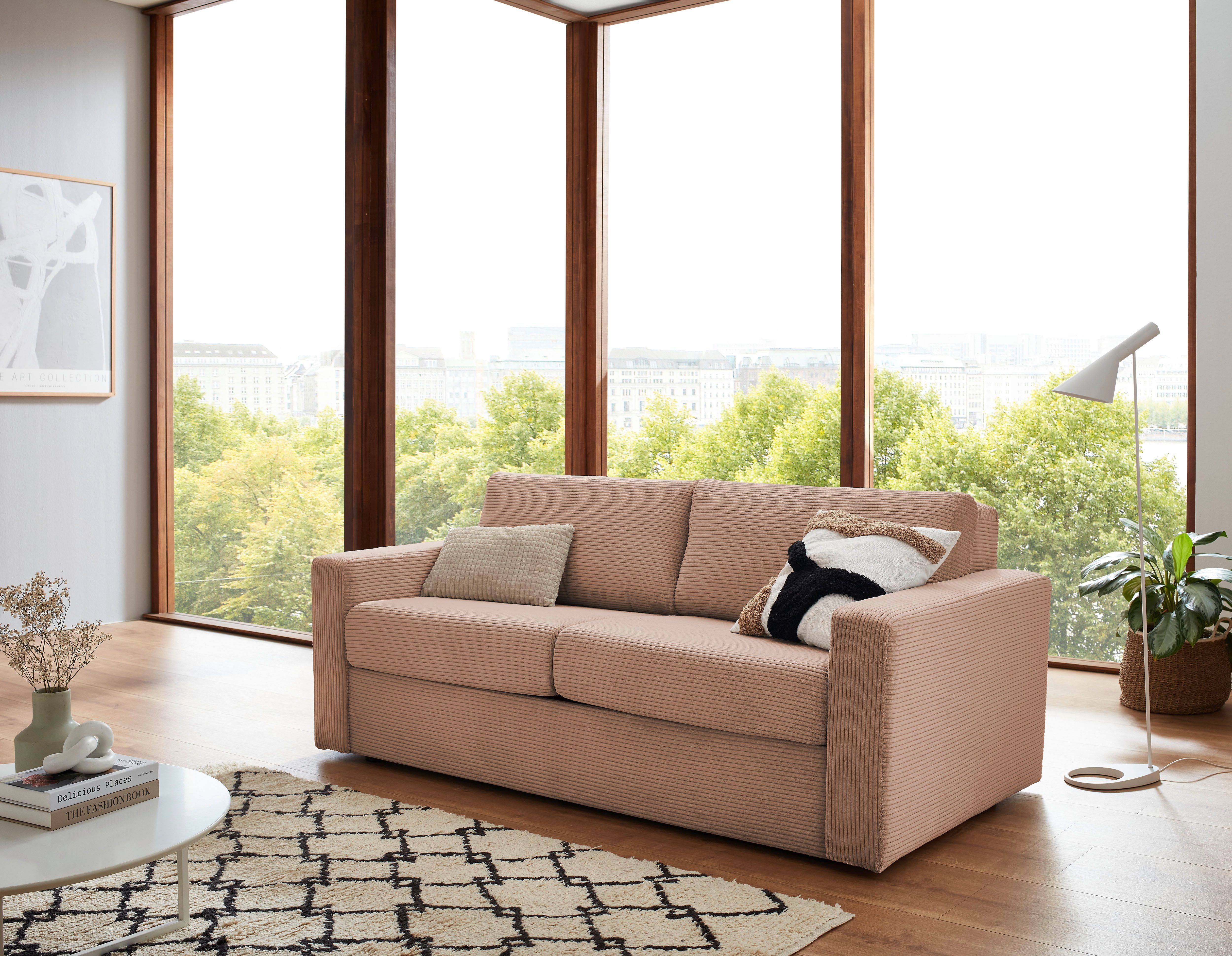 ATLANTIC home collection Schlafsofa Rolando, B: 196 cm, Liegefl. 140x190 cm günstig online kaufen