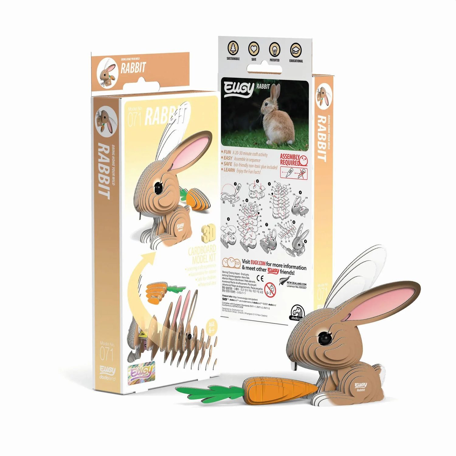 BrainBox Spiel EUGY - 3D Bastelset Hase