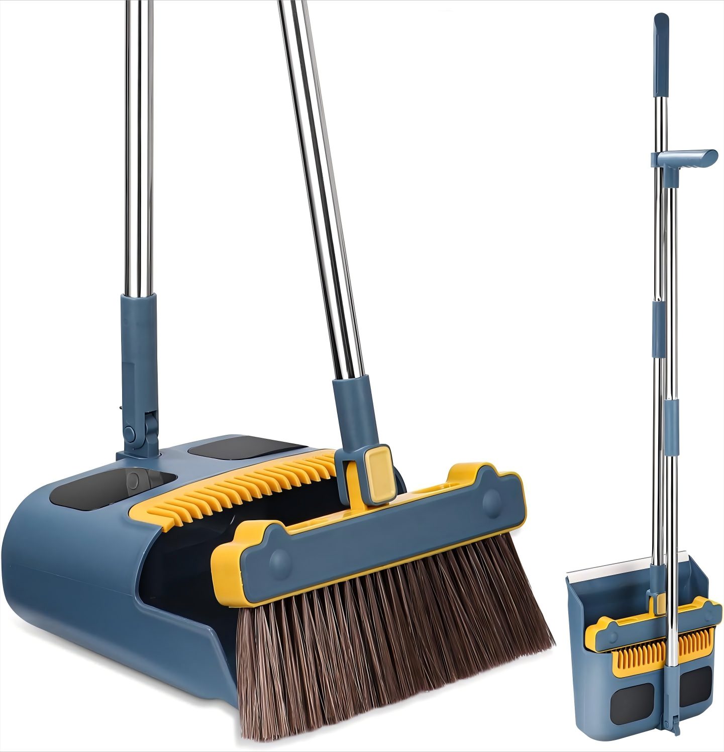 SinLaw Kehrgarnitur Handfeger- und Kehrschaufel-Set mit langem Stiel und 180-Grad-Drehung, (1-tlg)